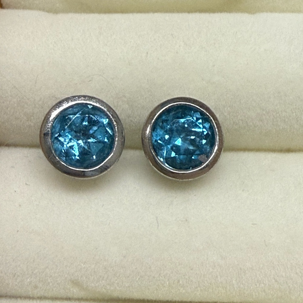 Elegant Blue Stud Earrings